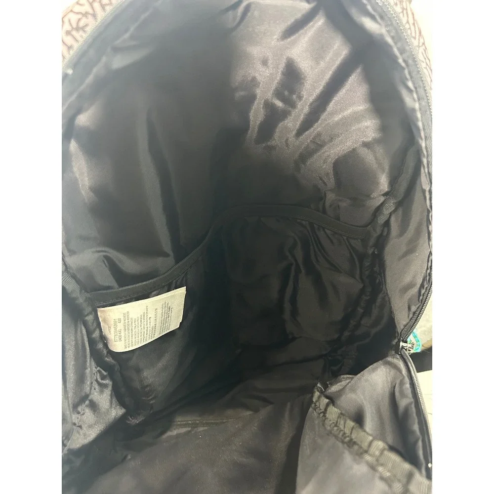 Jordan Elephant Print Backpack Black Grey Red Jumpman School Bag 617784-3591
